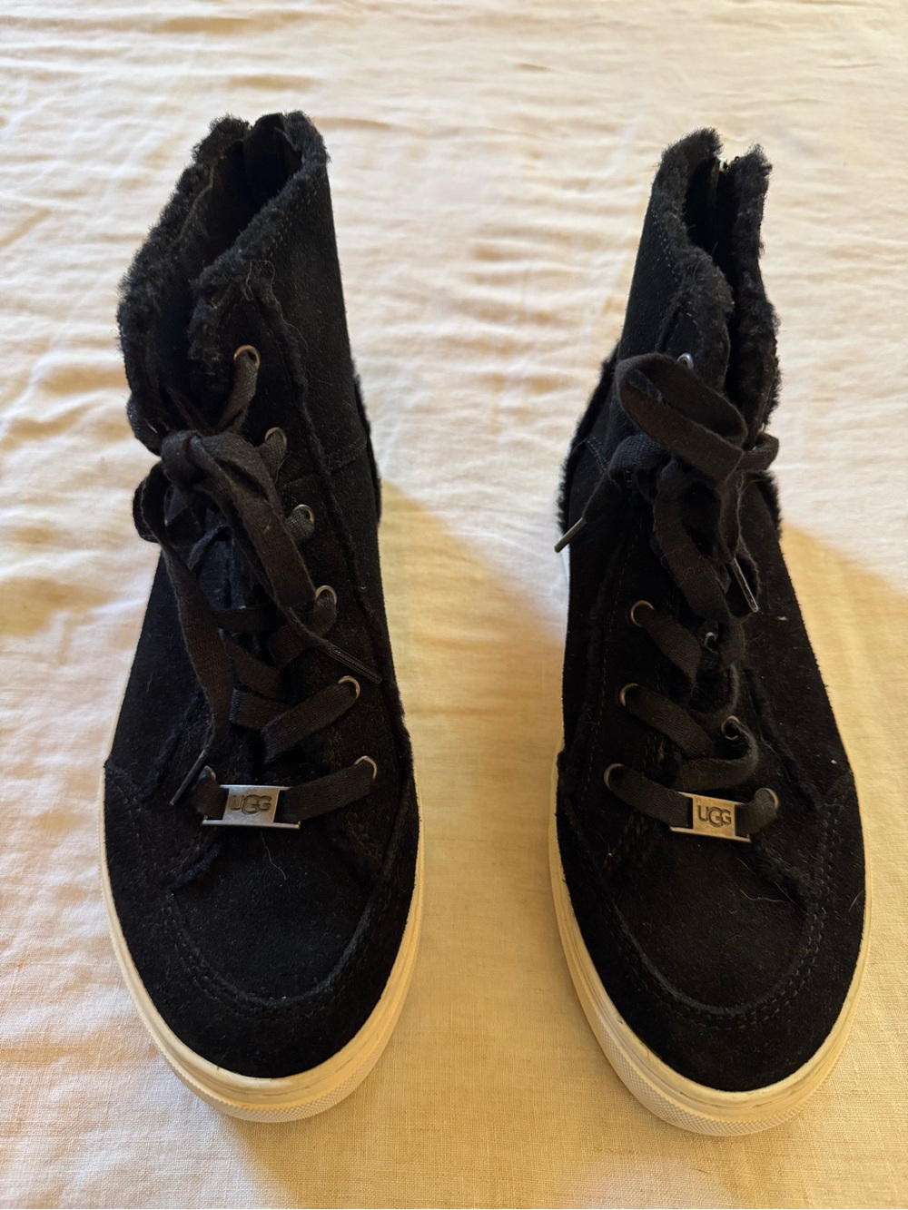 UGG Black Fleece-Lined suede Sneaker Boot